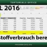 Excel überstunden Berechnen Vorlage Schön Benzinverbrauch Berechnen Excel toptorials