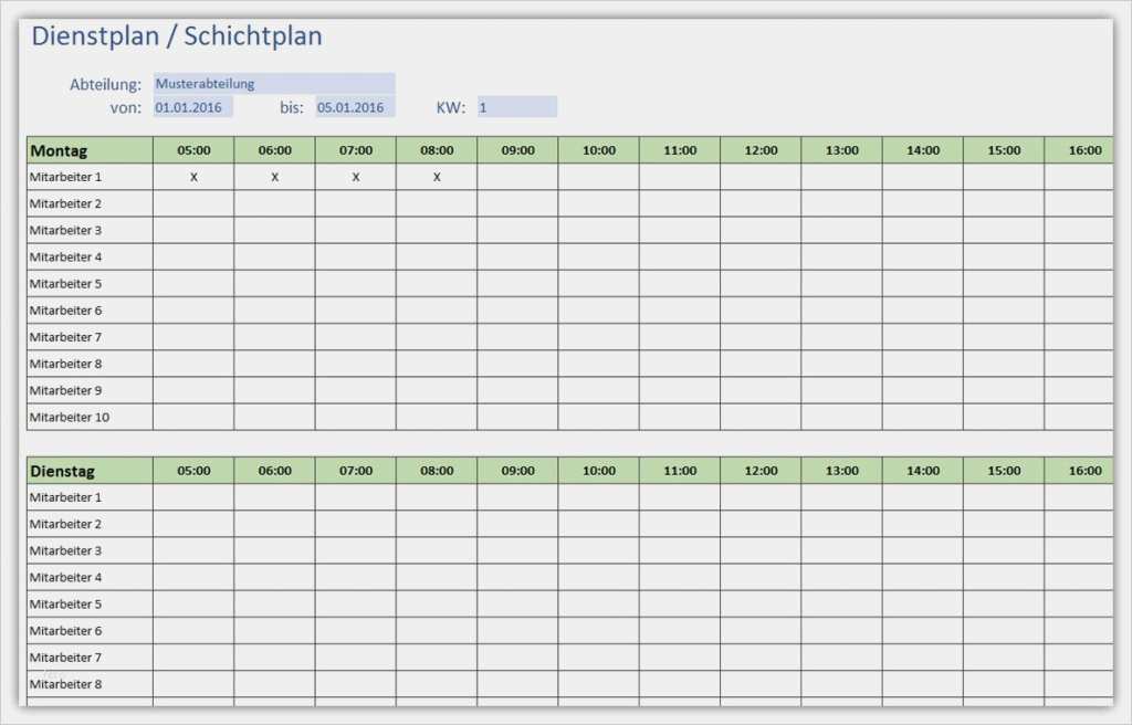 Excel Vorlage Dienstplan Monat Hübsch Einfacher Dienstplan Schichtplan