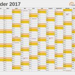 Excel Vorlage Kalender 2017 Cool Excel Kalender 2017 Kostenlos