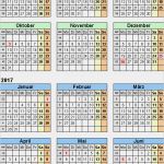 Excel Vorlage Kalender 2017 Fabelhaft Halbjahreskalender 2016 2017 Als Excel Vorlagen Zum Ausdrucken
