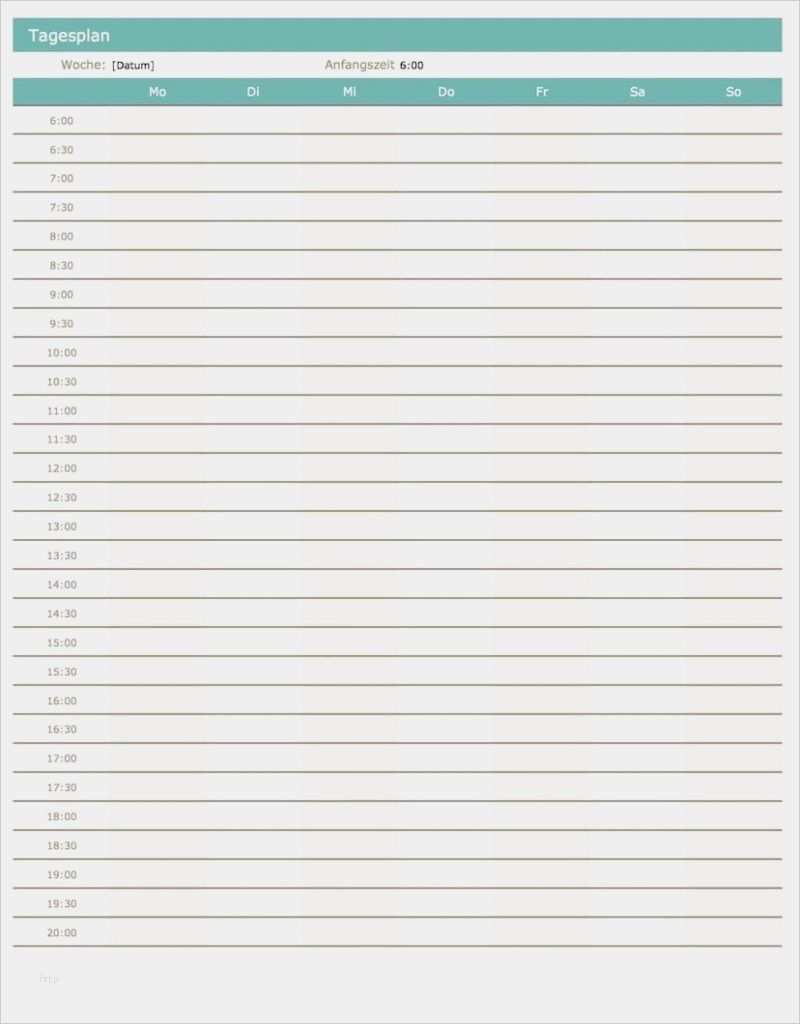 Excel Wochenplan Vorlage Erstaunlich Wochenplan Und Tagesplaner Vorlage – Vorlage Muster