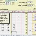 Excel Zeiterfassung Vorlage 2018 Großartig Excel Zeiterfassung 2018 Stundenkonto Arbeitszeitkonto