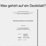 Expose Deckblatt Vorlage Wunderbar Wissenschaftliches Schreiben Vorgaben Sae