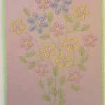 Fadengrafik Karten Vorlagen Fabelhaft Fadengrafik Glückwunschkarte Grußkarte Blumen 33