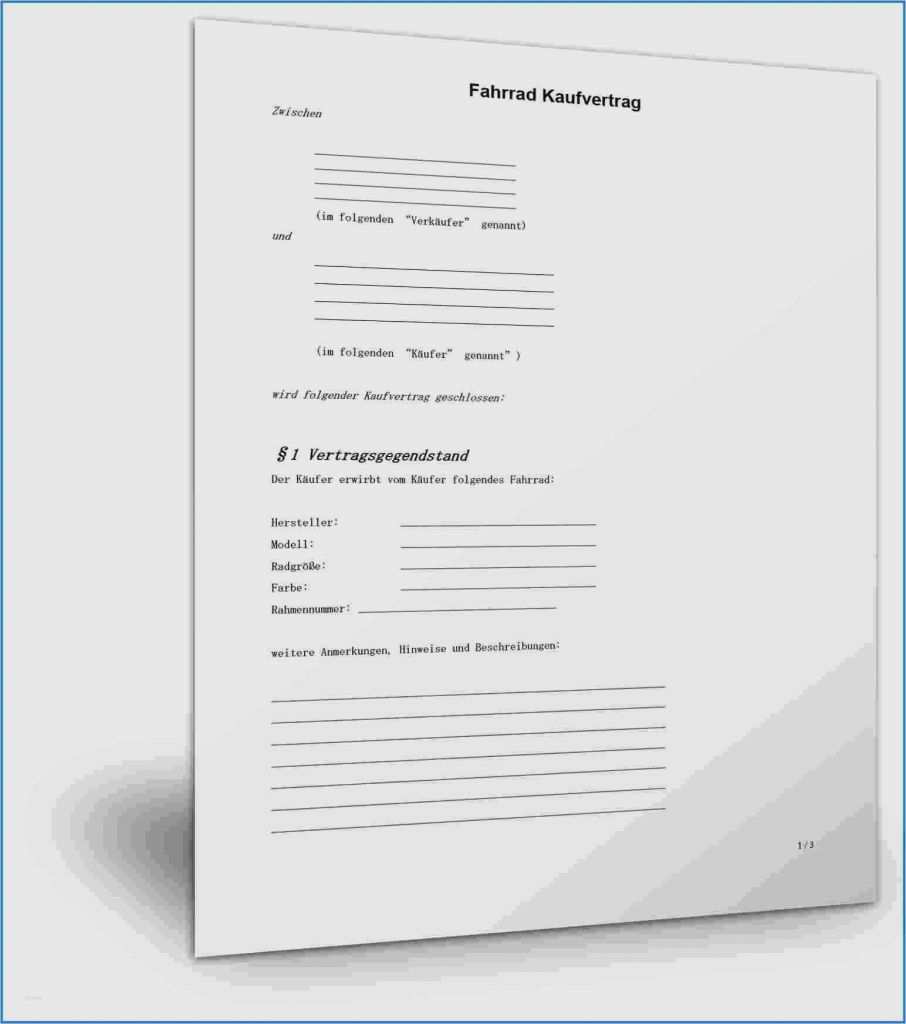 Fahrrad Rechnung Vorlage Inspiration 14 Kaufvertrag Mofa Muster
