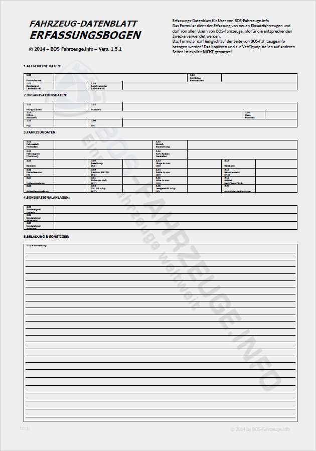 Fahrzeug Datenblatt Vorlage Inspiration Von Uns Für Euch – Erfassungsprotokoll Und Checkliste Für