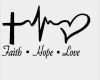 Faith Hope Love Tattoo Vorlage Neu Faith Love Hope Heartbeat Decal