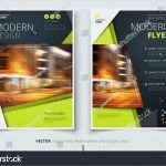 Faltprospekt Vorlage Angenehm Green Flyer Design Corporate Business Template Stock