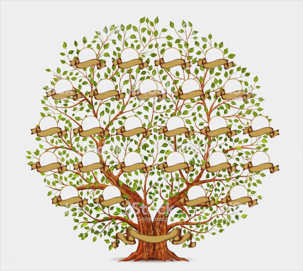 Family Tree Vorlage Inspiration Stammbaum Vorlage Vintage Illustration Stock Vektor Art