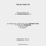 Fazit Hausarbeit Vorlage Genial Datei Titelblatt Bachelorarbeit –