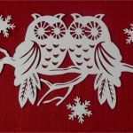 Fensterbilder Vögel Vorlagen Neu Eulen Duo Auf ast Fensterbild Filigran