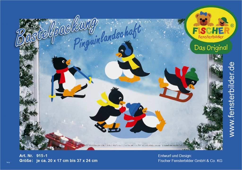 Fensterbilder Weihnachten Vorlagen tonkarton Großartig Fensterbild Pinguinlandschaft Fischer Fensterbilder