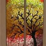 Fensterfarben Vorlagen Cool Herbstbaum Mosaik Als Fensterdekoration Bunte