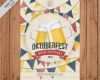 Festival Konzept Vorlage Fabelhaft Oktoberfest Plakat Mit Zwei Bier