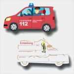 Feuerwehr Einladung Basteln Vorlage Cool Schon Einladung Kindergeburtstag Auto Fur Einladung