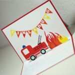 Feuerwehrauto Basteln Vorlage Wunderbar Einladungskarten Kindergeburtstag Selber Basteln Feuerwehr