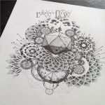 Fick Vorlagen Angenehm Abstract Dotwork Mandala Tattoo Gears and Cogs Geometry