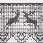 Filethäkeln Gardinen Vorlagen Angenehm Gardinen Vorhang Häkeln Hirsche