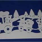 Filigrane Fensterbilder Vorlagen Kostenlos Inspiration Fensterbild tonkarton Winter Weihnacht Zug Nikolaus