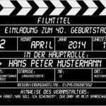 Filmklappe Einladung Vorlage Kostenlos Neu Einladungskarten Zum Geburtstag