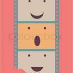 Filmplakat Vorlage Süß Streifen Plakat Vektorgrafik