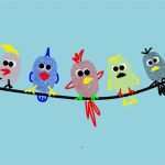 Fingerabdruck Figuren Vorlagen Beste Simple Funny Fingerprint Art Ideas Fingerprint Birds On