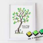 Fingerabdruck Taufe Vorlage Hübsch Fingerabdruck Gästebuch Baum Für Deine Taufe Und Kommunion