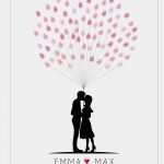 Fingerprint Hochzeit Vorlage Inspiration Fingerprint Poster Zur Hochzeit Design Grusskarten