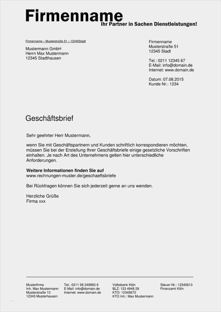 Firmen Impressum Vorlage Gut Kostenlose Geschäftsbrief Vorlagen En