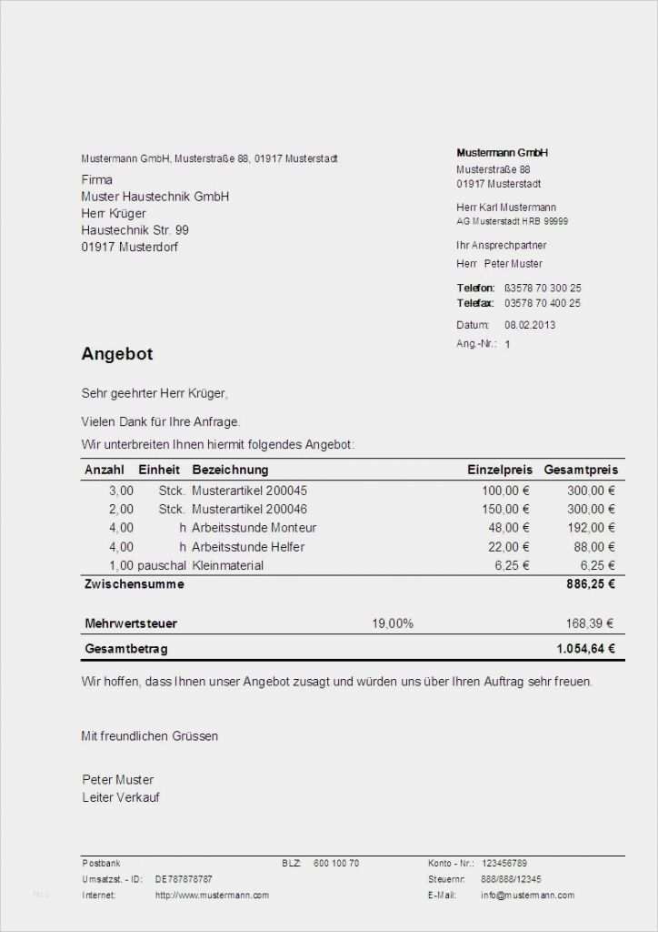 Firmenangebot Vorlage Bewundernswert 11 Angebot Erstellen Beispiel