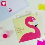 Flamingo Laterne Basteln Vorlage Fabelhaft sommerliche Flamingo Einladung Basteln Balloonasblog
