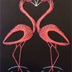 Flamingo Laterne Basteln Vorlage Inspiration Flamingo Stitch Card Fadengrafik