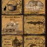 Flaschenetiketten Vorlagen Kostenlos Vintage Einzigartig Prim Farmhouse Halloween Labels Fh80
