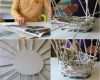 Flechten Mit Papier Vorlagen Cool Basteln Mit Zeitungspapier Korb Anleitung Röllchen Tackern