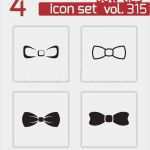 Fliege Vorlage Hübsch Vektor Schwarze Fliege Icons Set Vektorgrafik