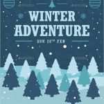 Flugblatt Vorlage Bewundernswert Winter Adventure Flyer Template Vector Eps Ai Illustrator
