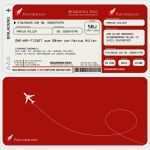 Flugticket Vorlage Photoshop Angenehm Einladungskarten Zum Geburtstag Als Flugticket – Rot