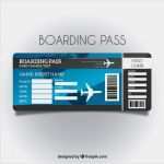 Flugticket Vorlage Photoshop Schönste Boarding Pass Template with Blue Background Vector
