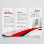 Flyer 4 Seitig Vorlage Wunderbar Rot Schwarz Welle Geschäft Trifold Faltblatt Broschüre