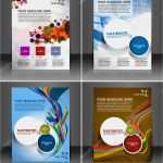 Flyer Hintergrund Vorlagen Inspiration Set Präsentation Flyer Design — Stockvektor