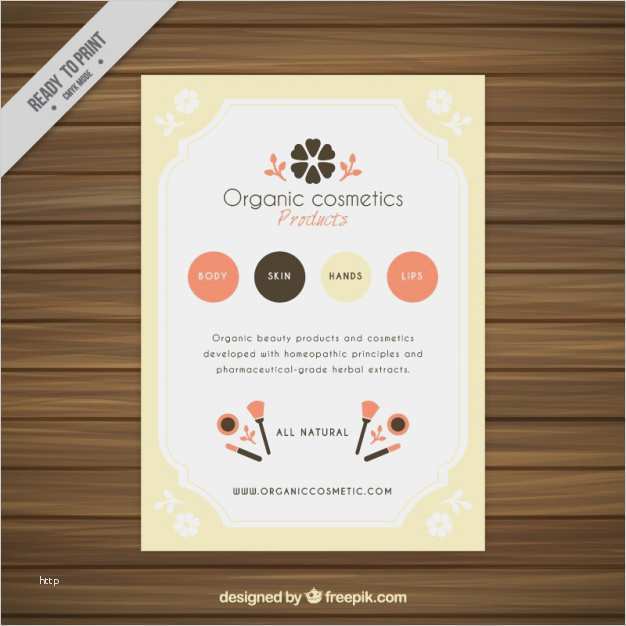 Flyer Kosmetik Vorlagen Neu Elegante Bio Kosmetik Produkte Flyer
