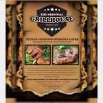 Flyer Kostenlose Vorlagen Angenehm Grill Restaurant Flyer Steakhouse