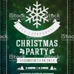 Flyer Party Vorlage Wunderbar Weihnachtspartyeinladung Retro Vektorposter Oder Flyer