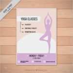 Flyer Vorlagen Yoga Inspiration Hand Gezeichnet Frau Silhouette Yoga Flyer