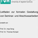 Fom Seminararbeit Vorlage Schönste Leitfaden Zur formalen Gestaltung Von Seminar Und