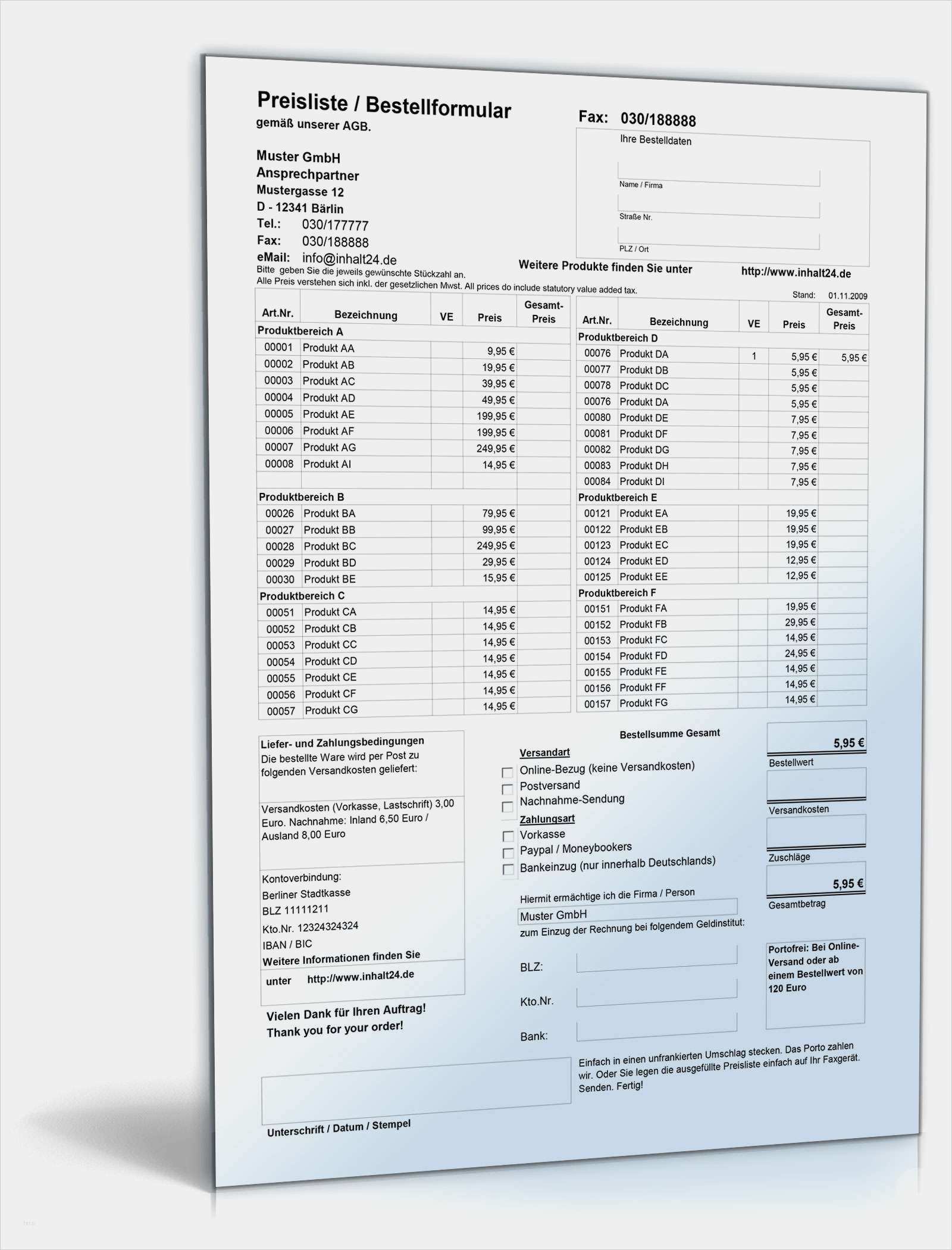 Forderungsaufstellung Vorlage Download Erstaunlich Preisliste Mit Excel