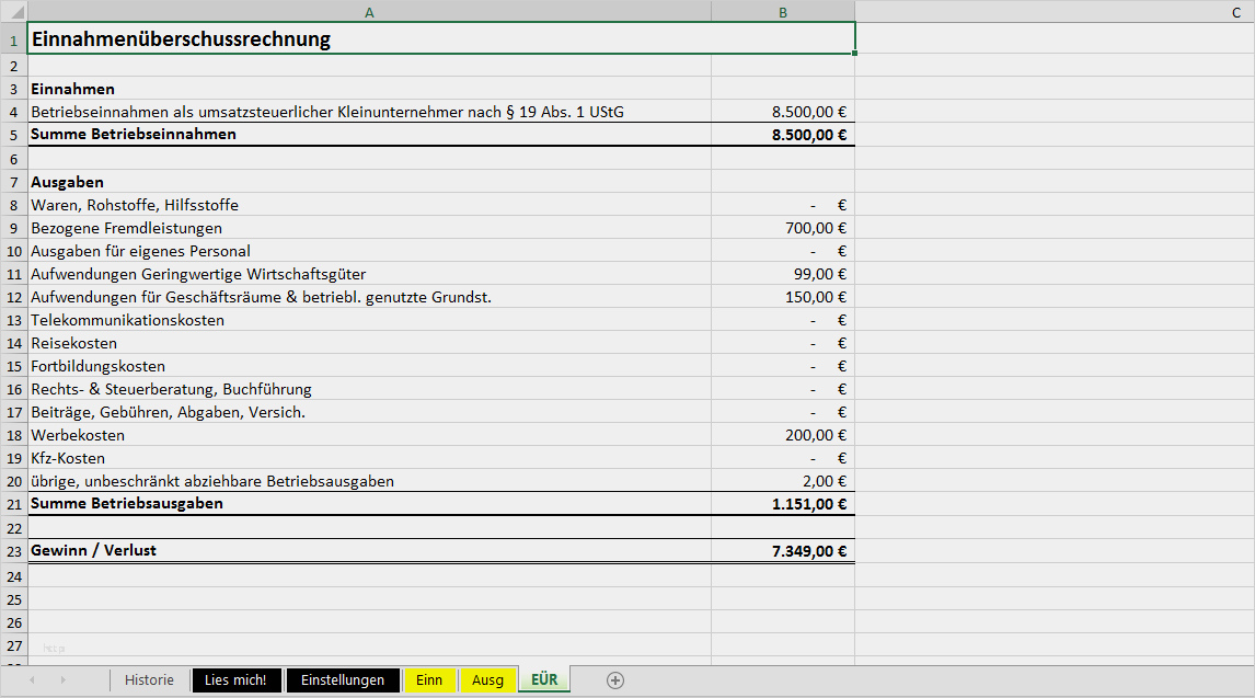 Formlose Gewinnermittlung Kleinunternehmer Vorlage Kostenlos Best Of Excel Vorlage formlose Gewinnermittlung Pierre Tunger