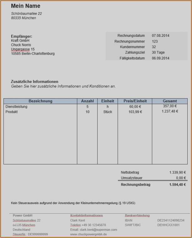 Formlose Gewinnermittlung Kleinunternehmer Vorlage Kostenlos Genial 18 Muster Kleinunternehmer Rechnung Vorlagen123