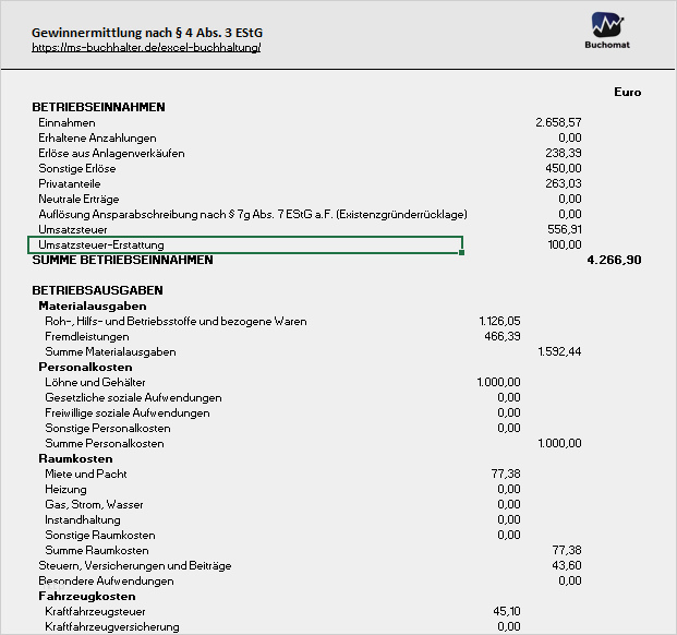 Formlose Gewinnermittlung Kleinunternehmer Vorlage Kostenlos Genial Einnahmenüberschussrechnung Freiberufler formular