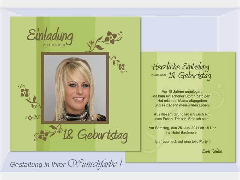 Fotobuch 18 Geburtstag Vorlage Bewundernswert Einladung 18 Geburtstag Geburtstagseinladung Flachkarte